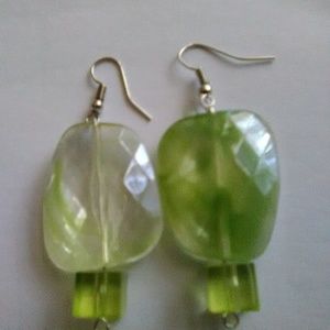 GLASS AND PEARL BEAD EARRINGS